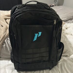 Black Backpack with Blue Accent
